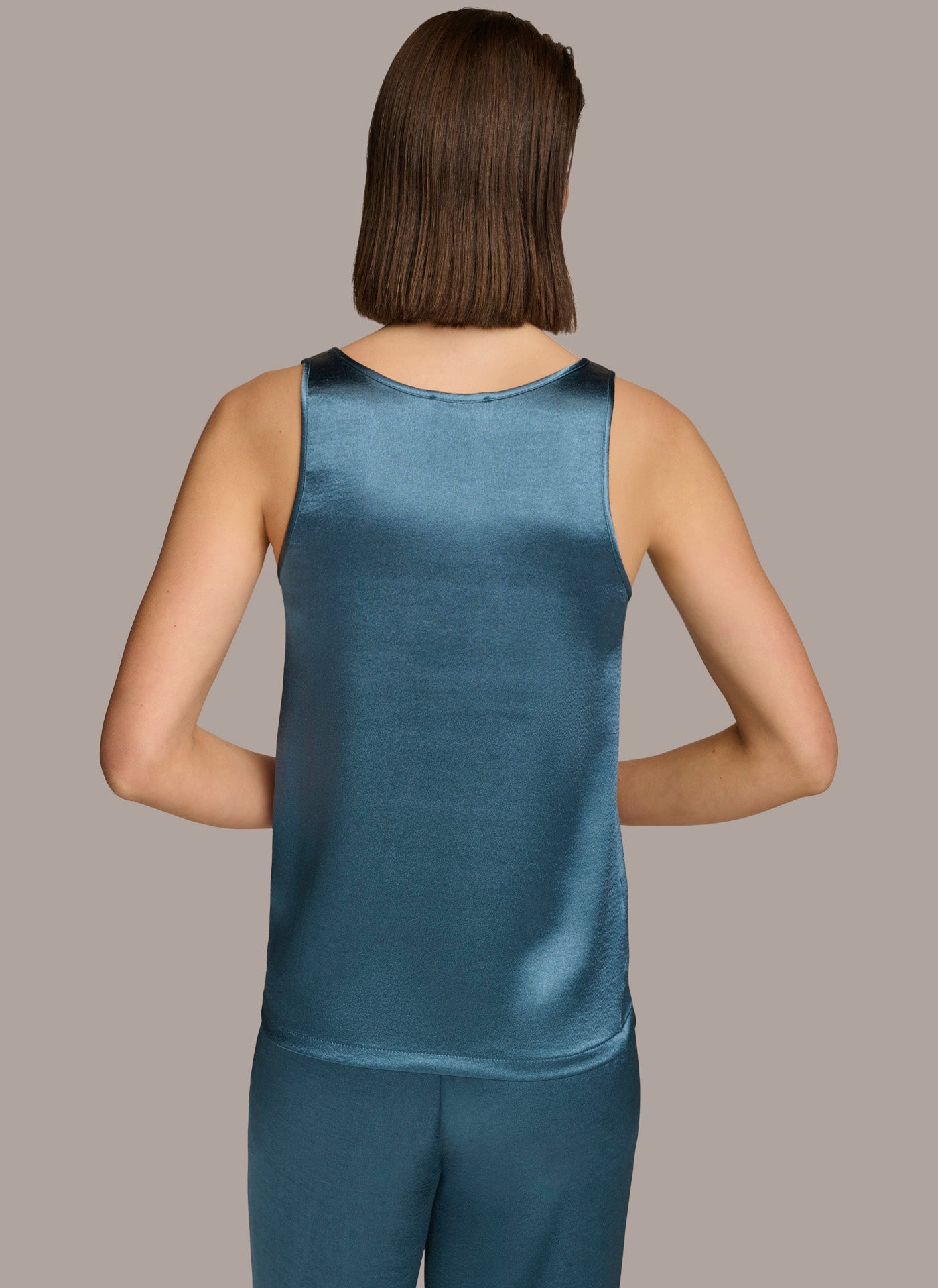 (image for) EXCELLENT ROUND NECK SHINY TANK